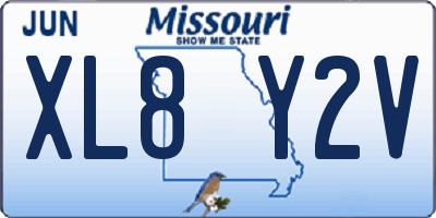 MO license plate XL8Y2V
