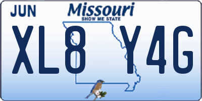 MO license plate XL8Y4G