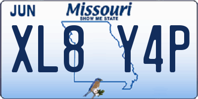 MO license plate XL8Y4P