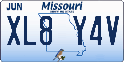 MO license plate XL8Y4V