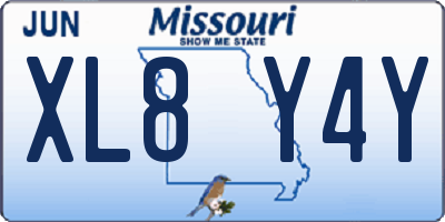 MO license plate XL8Y4Y