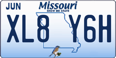 MO license plate XL8Y6H
