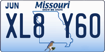 MO license plate XL8Y6O