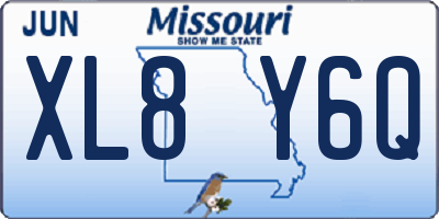 MO license plate XL8Y6Q