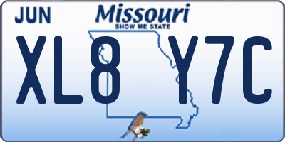 MO license plate XL8Y7C