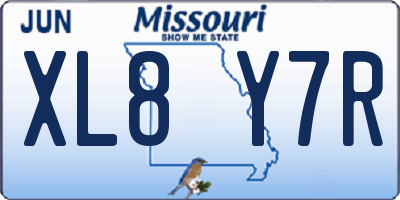 MO license plate XL8Y7R