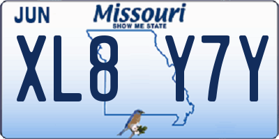 MO license plate XL8Y7Y