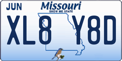 MO license plate XL8Y8D