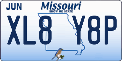 MO license plate XL8Y8P