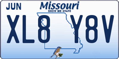 MO license plate XL8Y8V