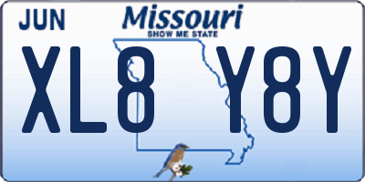 MO license plate XL8Y8Y