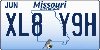 MO license plate XL8Y9H