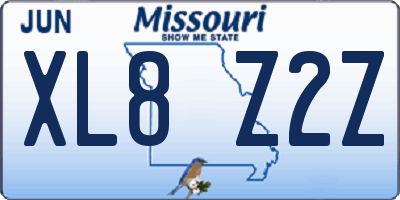 MO license plate XL8Z2Z