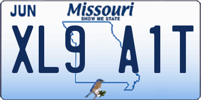 MO license plate XL9A1T
