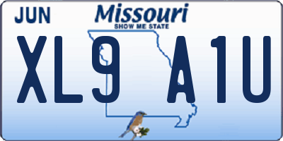 MO license plate XL9A1U