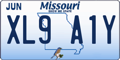 MO license plate XL9A1Y