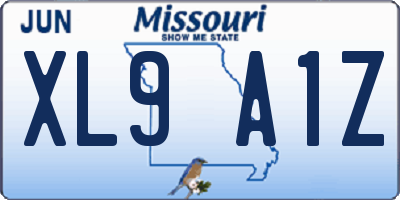 MO license plate XL9A1Z
