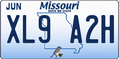 MO license plate XL9A2H