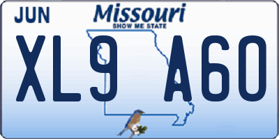 MO license plate XL9A6O