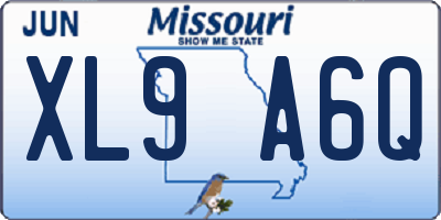 MO license plate XL9A6Q