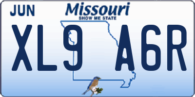 MO license plate XL9A6R