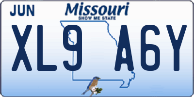 MO license plate XL9A6Y
