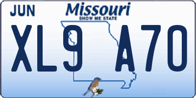 MO license plate XL9A7O
