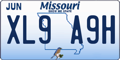 MO license plate XL9A9H