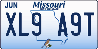 MO license plate XL9A9T