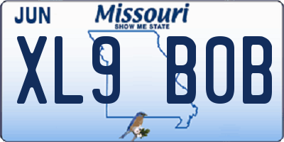 MO license plate XL9B0B