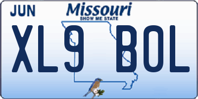 MO license plate XL9B0L