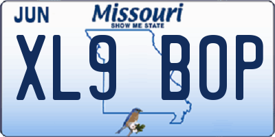 MO license plate XL9B0P