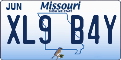 MO license plate XL9B4Y