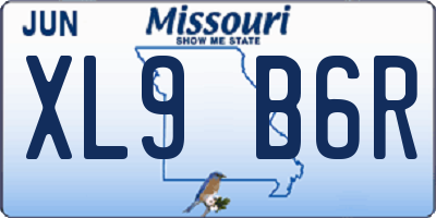 MO license plate XL9B6R