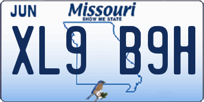 MO license plate XL9B9H