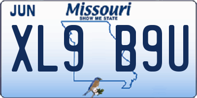 MO license plate XL9B9U
