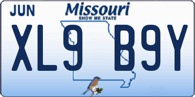 MO license plate XL9B9Y