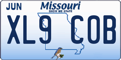 MO license plate XL9C0B