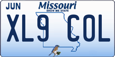 MO license plate XL9C0L