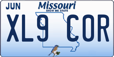 MO license plate XL9C0R