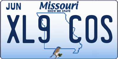 MO license plate XL9C0S