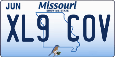 MO license plate XL9C0V