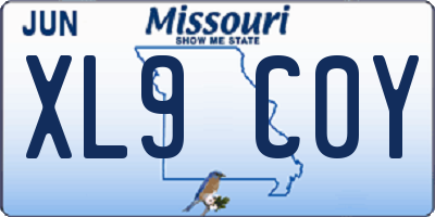 MO license plate XL9C0Y