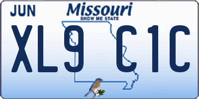 MO license plate XL9C1C