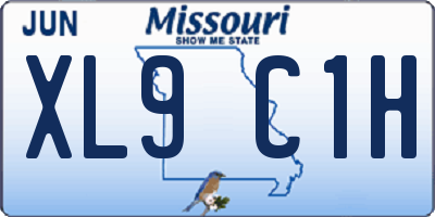 MO license plate XL9C1H