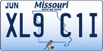 MO license plate XL9C1I