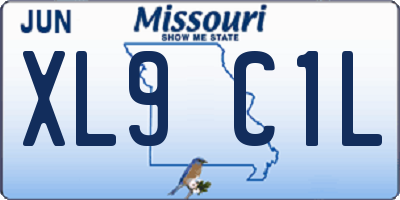 MO license plate XL9C1L