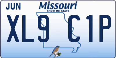 MO license plate XL9C1P