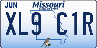 MO license plate XL9C1R