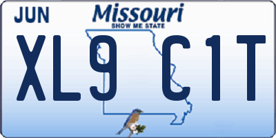 MO license plate XL9C1T